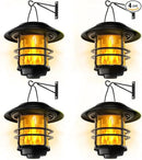 Otdair Solar Wall Lantern Outdoor, Flickering Flames Solar Sconce Lights Outdoor, Hanging Solar Lamps Wall Mount for Front Porch, Patio and Yard, 4 Pack by GreenHaven Gardens