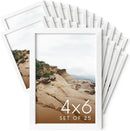 HAUS AND HUES 4x6 White Metal Picture Frames - Bulk Frames 4X6 - Features Premium Aluminum, Vertical Hanging, Easel Back for Tabletop, Home, Office (4x6 in, White, Set of 25) by CozyNest Decor