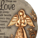Spoontiques - Garden Décor - Bronze Angel Stepping Stone - Decorative Stone for Garden by CozyNest Decor