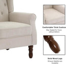 Accent Chair, Upholstered Armchair with Button Tufted High Back & Solid Wood Legs, Comfy Wingback Reading Single Sofa Chair for Small Spaces, Living Room, Bedroom by CozyNest Decor