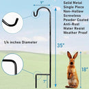 Ashman Shepherd's Hooks 35 Inch (4 Pack), Black, Made of Premium Metal for Hanging SolarLights, Bird Feeders, Mason Jars, Christmas Lights, Lanterns, Garden Stakes and Wedding Décor. by GreenHaven Gardens