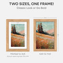 Homeforia 4x6 Picture Frame Wood, High End Natural Oak 4x6 Light Wooden Frames with Mat 3x5 for Photo, 4 x 6 Frame Matted to 3 x 5 Print, 6x4 Wall or Tabletop Frame, Tempered Glass, Wall Kit, Set of 1 by CozyNest Decor