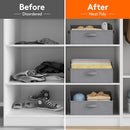 Lifewit Storage Baskets for Shelves, 6 Packs Non-woven Fabric Trapezoid Closet Organizer Bins with Handles, Foldable Clothing Containers Box for Clothes, Toy, Towel, Book, DVD, Hats, Medium-Grey by TinyTreasures Baby Boutique