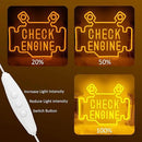 Check Engine Neon Signs for wall decor, Garage Neon Sign for Man Cave, Piston Engine Led Light Signs with Dimmer, Piston Decoration USB Powered with Switch by CozyNest Decor