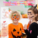 Halloween Face Painting Kit, 42 Color Non-Toxic Water Face Paint Kit with Brushes Gems Stencils, Professional Face Paint for Party, Creative Activity, Birthdays, Halloween Christmas Makeup Kit by TinyTreasures Baby Boutique