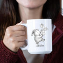 Cute Bear Animal Coffee Cup, Personalized Bear Lover Accent Mug Gift For Men Women Birthday Christmas, Customized Name Animal Coffee Mug Gift For Daughter Son Kids Child, Bears White Teacup 11 15 Oz by TinyTreasures Baby Boutique