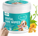 Dog Dental Care Finger Wipes - Teeth Cleaning Finger Wipes for Dog & Cats - Tooth Brushing Kit Dental Wipes for Dog - Reduces Plaque & Freshens Breath (50 PCS, Beef) by CozyNest Decor