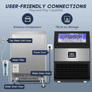 Commercial Ice Maker Machine 300LBS/24H with 75LBS Storage Bin, Stainless Steel Undercounter/Freestanding Ice Maker Machine for Home Bar Outdoor, 108PCS Ice Cubes Ice Machine, Self Cleaning by CozyNest Decor