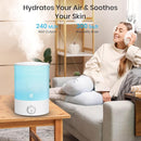 Esemoil Humidifiers for Bedroom, 2.5L Cool Mist Ultrasonic Air Humidifier with Top Fill & Quiet, 360° Nozzle, BPA Free, 25 Hour Diffuser with 8 Color Light & Auto Shut-off for Home Baby Nursery Plants by TinyTreasures Baby Boutique