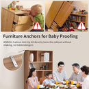 furniture anchors safety Wall straps: Baby Proofing Anti Tip Cabinet, Furniture Anchors for Dresser Secure Child Security Mount Kits 4 Pack by TinyTreasures Baby Boutique