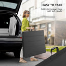 VINGLI 8 Foot Plastic Folding Table Portable Long Table for Indoor Outdoor Use Rectangular with Carrying Handle, Black by GreenHaven Gardens