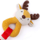 Organic Cotton Stuffed Animal Rattle Baby Toys, Plush Deer Cuddle Cloth and Hand Grip Ring Rattles Plush Toy Set for Newborns Infant Boys Girls, 2 PCS by TinyTreasures Baby Boutique