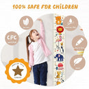 Personalized Name Growth Chart Wall Decor for Kids – Canvas Removable Height Chart Measuring Ruler 59" x 7.9" （Animals） by TinyTreasures Baby Boutique