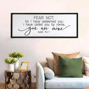 Fear Not for I Have Redeemed You Sign Framed Wall Art, 40''×15'' Rustic Religious Christian Isaiah 43:1 Bible Verse Sign, Horizontal Holy Inspirational Catholic Scripture Decor by CozyNest Decor