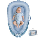 Baby Lounger - Baby Lounger for Newborn 0-24 Months, Breathable & Soft Cotton and Velvet Cover Baby Nest, Portable Tummy Time Lounger for Home and Travel, Ideal Baby Essentials & Shower Gifts by TinyTreasures Baby Boutique