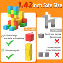 Magnetic Blocks for Toddlers Toys,1.42 Inch Building Blocks Toys for 3 4 5 6 7 8+Years Old Boys Girls, Magnetic Cubes for Kids STEM Montessori Toy Educational Sensory Magnet Toy for Kids Age 1-3 3-5 by TinyTreasures Baby Boutique