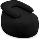 HABUTWAY Bean Bag Chair with U-Shaped Pillow for Adult and Kids Big BeanBag Chair with Filling Ultra Soft Teddy Fleece Couch Chair with Washable Cover for Living Room Bedroom Office, Black & Black by CozyNest Decor
