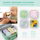 Olababy Clear Sense Silicone Storage Containers 4pk for Baby Food, Snacks, Formula, Puree, Sauce & More | Micro Plastic & BPA-Free | Daycare Essentials for Toddlers and Kids (Lilac, 2 oz / 60 ml) by TinyTreasures Baby Boutique