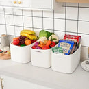 3-Pack Shelf Baskets for Organizing, Woven Storage Basket for Shelves, Cotton Rope Storage Bins for Toys Books, Nursery Towel Baskets for Classroom, 14.96"X9.8"X8.85", White by CozyNest Decor