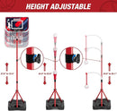 4 in 1 Kids Basketball Hoop and Tball Set for Toddlers 3-5, Adjustable Hanging Tee Ball Stand with Automatic Baseball Pitching Machine, Indoor Outdoor Sport Toys Birthday Gifts for Boys Girls by TinyTreasures Baby Boutique