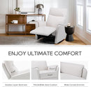COLAMY Swivel Recliner Chair with Footrest, Rocker Glider Chair High Back with Double-Layer Cushion, Rocker Recliner for Nursery & Living Room, Bedroom, White by TinyTreasures Baby Boutique