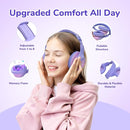 EarFun K4 Kids Bluetooth Headphones, Wireless Headphones with LED Lights, 74/85/94dBA Volume Limited, Built-in Mic, 90H Playtime, Bluetooth 5.4 Over Ear Headphone for iPad/Tablet/School, Violet by TinyTreasures Baby Boutique
