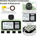 4 Outlet Sprinkler Timer, Programmable Garden Hose Timer with Rain Delay, Manual& Automatic Watering System, Waterproof Gardening Supplies Irrigation Controller for 4 Separate Water Zones by GreenHaven Gardens