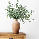 8Pcs Faux Eucalyptus Stems, 27" Artificial Eucalyptus Plants with White Frosted Coating, Fake Eucalyptus Decor Silk Greenery Leaves for Wedding Bouquets Home Decor DIY Floral Arrangements by CozyNest Decor