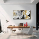 YJYart Line Art Wall Decor Black and Gold Wall Artwork 20"x40" Canvas Wall Art for Living Room Kitchen Wall Picture Ready to Hang by CozyNest Decor