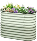 KING BIRD Raised Garden Bed 2.85 ft Tall 6 in 1 Galvanized Planter Garden Box Outdoor for Gardening, Deep Root Vegetables, Flowers 47.2X23.6X34.2 in, Light Green by GreenHaven Gardens