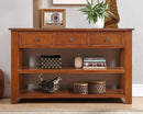 Solid Wood Console Table Entryway Table with Storage Drawers and Bottom Shelf Sofa Table for Entry Hallway Foyer Sofa Couch Table,Fully Assembled (48.8" Brown) by CozyNest Decor