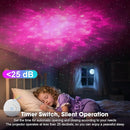 Laser Safety Certified Starry Sky Projector, 3+1 Control Modes 16M Color Adjustable Nebula via Mobile App, 900 Sq.ft Coverage, 4 Custom Scenes, 25dB Silent Operation with 4 Positioning Angles by TinyTreasures Baby Boutique