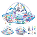 Baby Play Gym Mat,10-in-1 Tummy Time Mat,Sea World Baby Play Mat Activity Gym,Washable Foldable Baby Floor Play Mat for Infants and Toddlers from 0-6-12 Months Newborn Sensory Motor Skill Development by TinyTreasures Baby Boutique