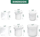 Phoenix Vine 6 Inch 4 Inch Self Watering Planter, White Terracotta Clay Pots with Glass Reservoir for Indoor Plants, Herbs, Flowers, 52-B-G-46 by GreenHaven Gardens