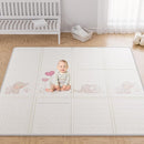 79x71 Baby Play Mat Foldable, Extra Large Foam Play Mat Tummy Time and Crawling Mat, Waterproof & Anti-Slip Reversible Portable Baby Floor Mat for Infant, Toddler by TinyTreasures Baby Boutique