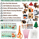 CiyvoLyeen Woodland Animals Craft Kit Kids DIY Crafting and Sewing Set Woodland Animals Felt Plushie for Girls and Boys Educational Beginners Sewing Set Sewing Kits for Kids Age 8 9 10 11 12 by TinyTreasures Baby Boutique