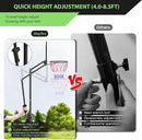 Basketball Hoop Outdoor 10 FT Height Adjustable, Portable Basketball Goals Systems with 45" Backboard for Youth Adults Kids - Backyard, Driveway, Indoor Play by TinyTreasures Baby Boutique