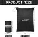 Travel Laundry Bag, Washable Dirty Clothes Travel Bag Waterproof Wet Dry Bags Reusable Camp Clothes Organizer for Sports Home College Dorm Laundromat (1 Pcs X-Large) Black by TinyTreasures Baby Boutique