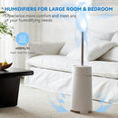 Humidifiers for Bedroom, 5L Quiet Humidifiers for Large Room with Timer, 360°Nozzle, 3 Speed Ultrasonic Cool Mist Humidifier with Humidistat, Suitable for Baby Home Adults Plants (White) by TinyTreasures Baby Boutique