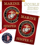 Breeze Decor FK108057-BO Marine Corps Americana Military Decorative Vertical Kit, 1 x House & 1 x Garden Flags, Thick Fabric by GreenHaven Gardens