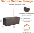 Amazon Basics Outdoor Patio Storage Box 150 Gallon Deck Box, Waterproof and Weather-resistant, Furniture Cushions Garden Tools, Brown by CozyNest Decor
