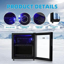 WANAI Mini Fridge Cooler 60Cans Beverage Refrigerator Glass Door Beverage Cooler for Beers Wine Juicer Adjustable Shelves LED Lights for Home, Office or Bar by CozyNest Decor
