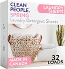 The Clean People Laundry Detergent Sheets - Laundry Soap - Ultra Concentrated, Recyclable Packaging, Stain Fighting - Spring, 32 Pack by CozyNest Decor