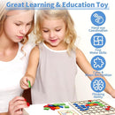 Montessori Tangram Educational, Geometric Shapes Puzzle Toys with 120Pcs Wooden Puzzle Blocks and 20Pcs Cards, Colorful Pattern Montessori Children's Educational Gifts for Kids Ages 3 and Up by TinyTreasures Baby Boutique
