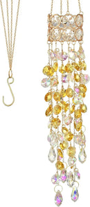Hanging Window Garden Crystal Sun Catcher, Gold-Plated Sun Catcher for Indoor and Outdoor Decoration, Light Catcher, Party Crystals (Golden) by GreenHaven Gardens