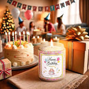 Birthday Candles - 9 oz Happy Birthday Candle with Vanilla Birthday Cake Scent, Gifts for Women & Men, Friendship Ideas by CozyNest Decor