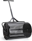 Compost Spreader, Durable Lawn Roller, Manure Spreader with Upgrade T Shaped Handle,Top Soil Spreader for Lawn and Garden Care Manure Spreaders Roller (T-Black-L) by GreenHaven Gardens