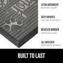 GORILLA GRIP 100% Waterproof All-Season WeatherMax Doormat US Designed Natural Rubber, Stain and Fade Resistant, Low Profile Indoor Outdoor Door Mats, Easy Clean Patio Mat, 17x29, Stone Paws by CozyNest Decor