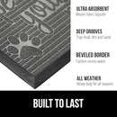 GORILLA GRIP 100% Waterproof All-Season WeatherMax Doormat, 47x35, US Designed Natural Rubber, Stain and Fade Resistant, Low Profile Indoor Outdoor Door Mats, Easy Clean Patio Mat, Stone Paws by CozyNest Decor