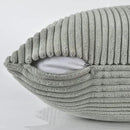Fancy Homi 2 Packs Grey Euro Decorative Throw Pillow Covers 26x26 Inch for Couch Bed, Rustic Farmhouse Boho Home Decor, Soft Corss Corduroy Patchwork Textured Square Gray Cushion Case 66x66 cm by CozyNest Decor